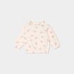 Sweat oversize manches longues col rond creme bébé fille