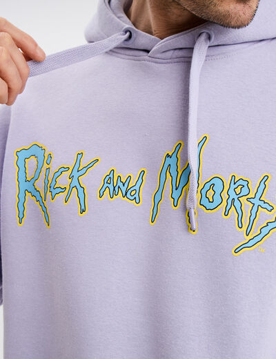 Sweat hoodie à capuche Rick et Morty parme homme
