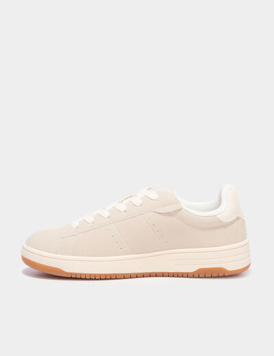Tennis basses &agrave; lacets sable femme