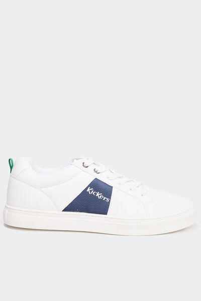 Tennis basses à lacets Kickers Reverse blanc homme