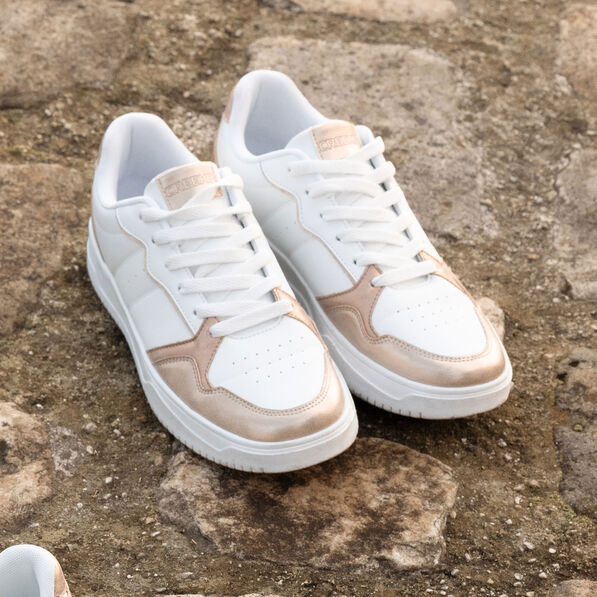 Tennis basses à lacets Creeks rose femme