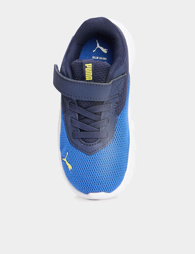 Baskets running à scratchs Puma bleu electrique garçon
