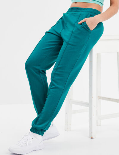 Pantalon de jogging loose vert émeraude femme