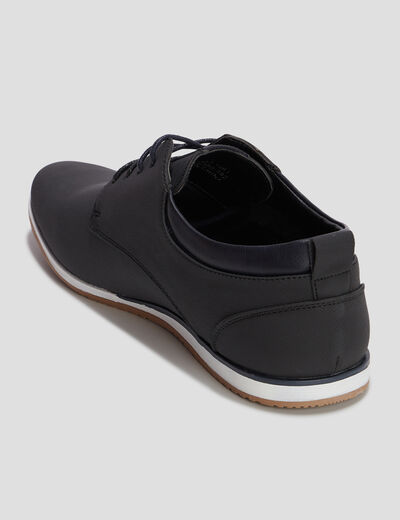 Derbies texturées à lacets noir homme