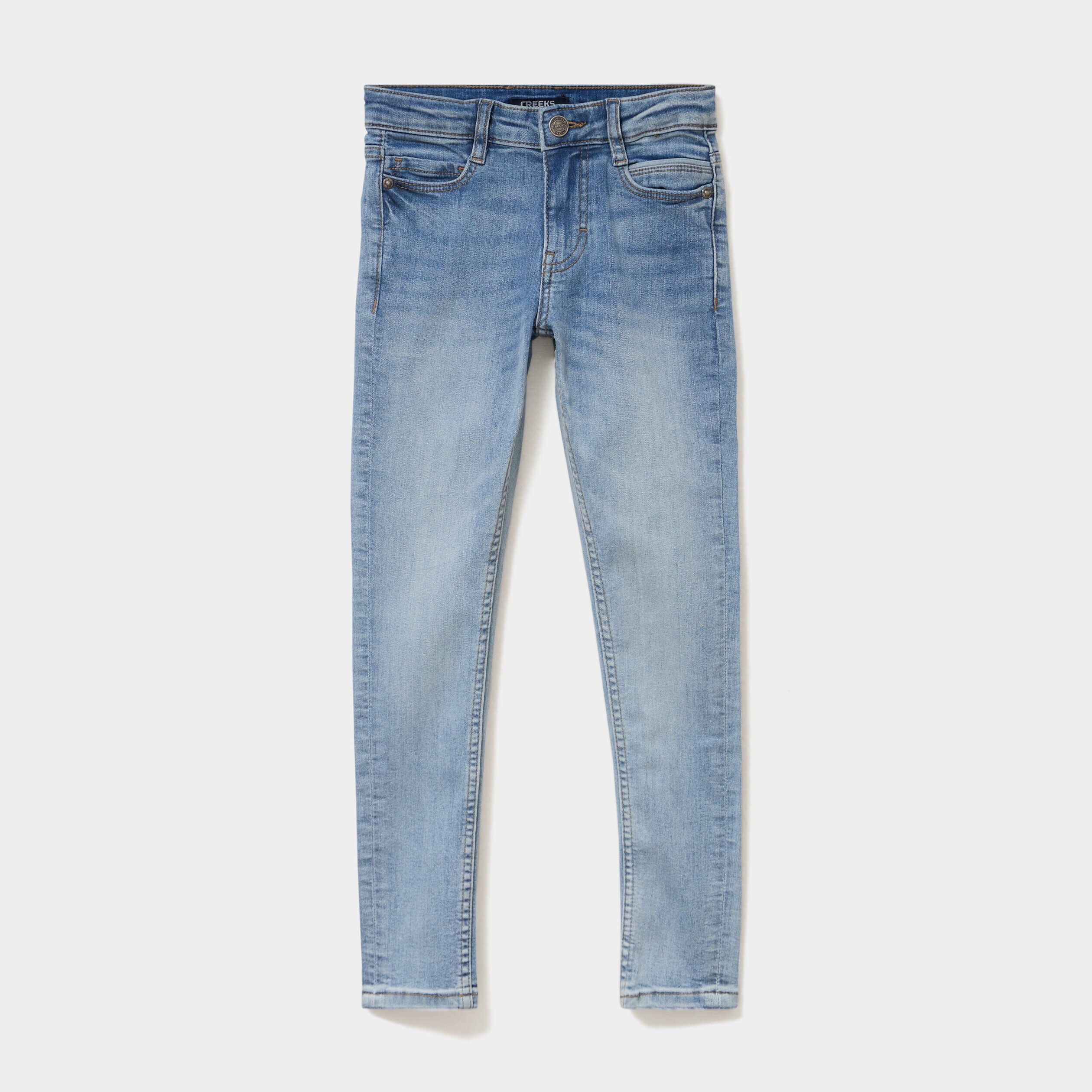Jean skinny 5 poches taille ajustable denim double stone garçon CREEKS