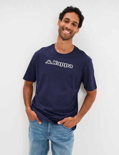 T-shirt avec manches courtes coton Kappa bleu gris homme