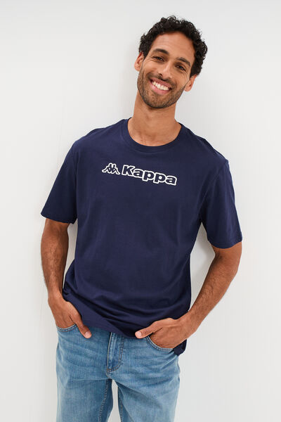 T-shirt avec manches courtes coton Kappa bleu gris homme