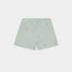 Short brodé taille élastiquée coton vert kaki fille
