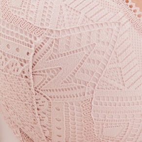 Soutien-gorge foulard dentelle à coques rose poudrée femme
