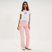 T-shirt manches courtes coton Stitch blanc femme