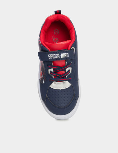 Tennis basses à scratchs Spider-Man bleu marine garçon