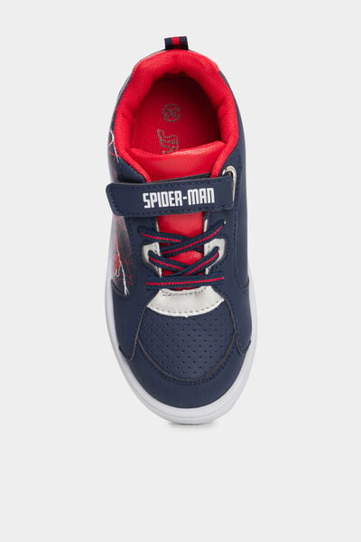 Tennis basses &agrave; scratchs Spider-Man bleu marine gar&ccedil;on