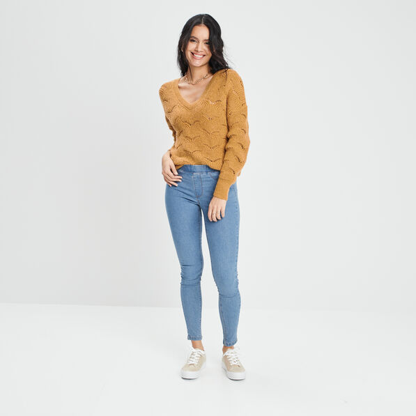 jegging taille standard denim stone femme Jegging taille standard denim stone femme