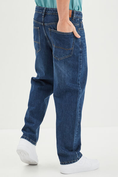 Jeans relaxed Creeks denim used homme