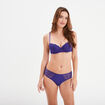 Shorty avec micro dentelle violet foncé femme