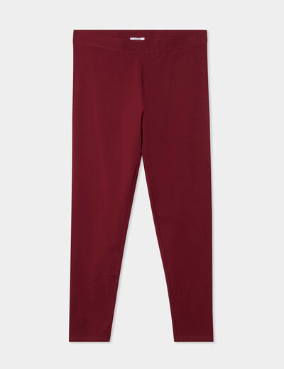 Legging bordeaux femme grande taille