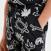Short bermuda droit taille &eacute;lastiqu&eacute;e noir gar&ccedil;on