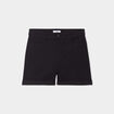 Short en jean slim coton stretch noir femme