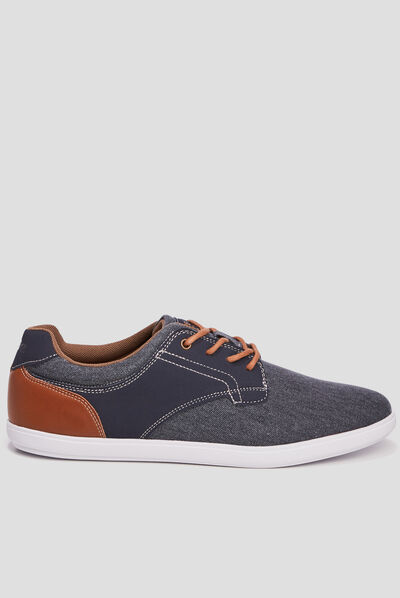 Derbies en toile à lacets Creeks bleu homme