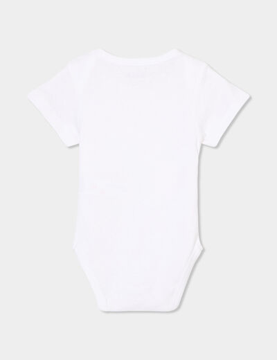 Lot 5 bodies US coton manches courtes blanc bébé