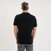 Polo col zipp&eacute; manches courtes coton noir homme
