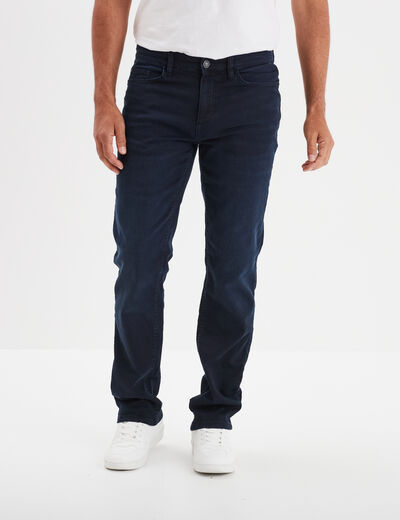 Jean stretch coupe regular denim blue black homme