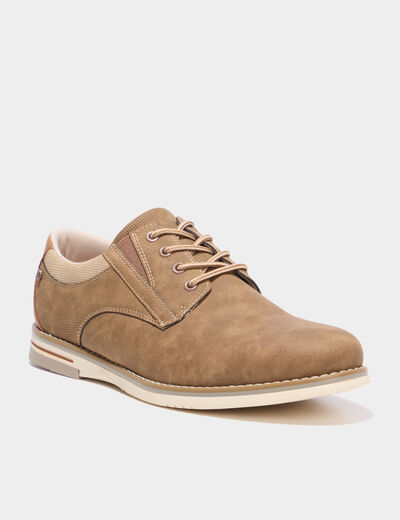 Derbies &agrave; lacets sable homme