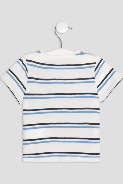 T-shirt manches courtes Creeks ecru bébé garçon