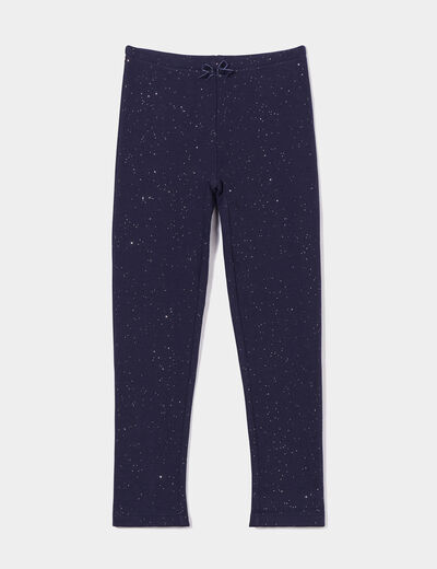 Legging doublé bleu marine fille
