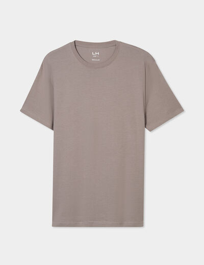 T-shirt en coton manches courtes gris homme