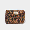 Trousse de toilette motif animalier sable mixte