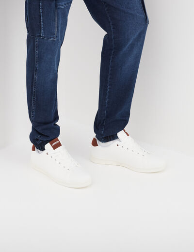 Tennis basses à lacets marron clair homme