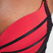 Soutien-gorge push-up micro dentelle rouge femme