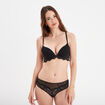 Soutien-gorge push-up paddé dentelle noir femme