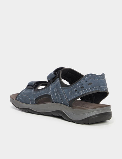 Sandales à scratchs bleu homme