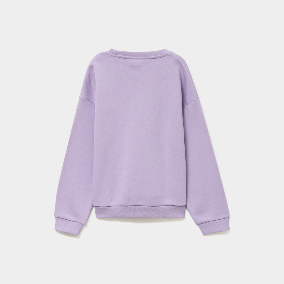 Sweat col rond manches longues mauve fille