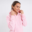 Sweat hoodie molleton à capuche rose clair femme