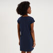 Chemise de nuit manches courtes coton bleu marine femme