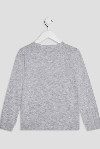 T-shirt manches longues Creeks gris garçon