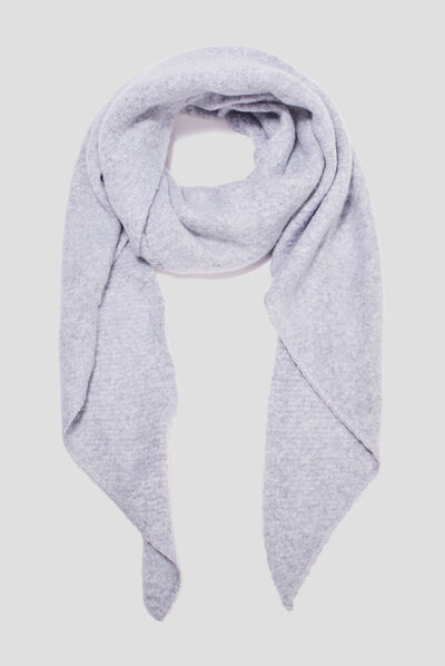 Écharpe triangle bleu clair femme