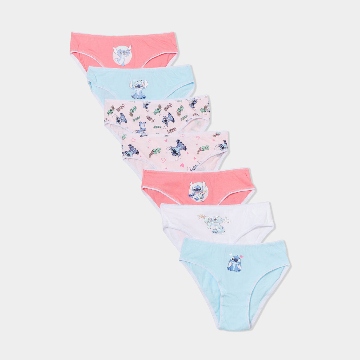 Lot 7 culottes coton Stitch rose fille