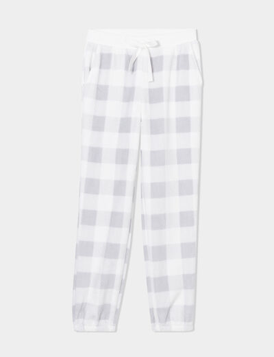 Pantalon de pyjama ecru femme