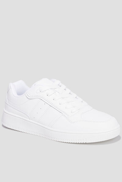 Tennis basses à lacets Creeks Tempete blanc garçon