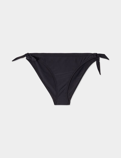 Bas de maillot de bain détails noeuds noir femme