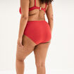 Bas de maillot de bain culotte haute rouge femme grande taille