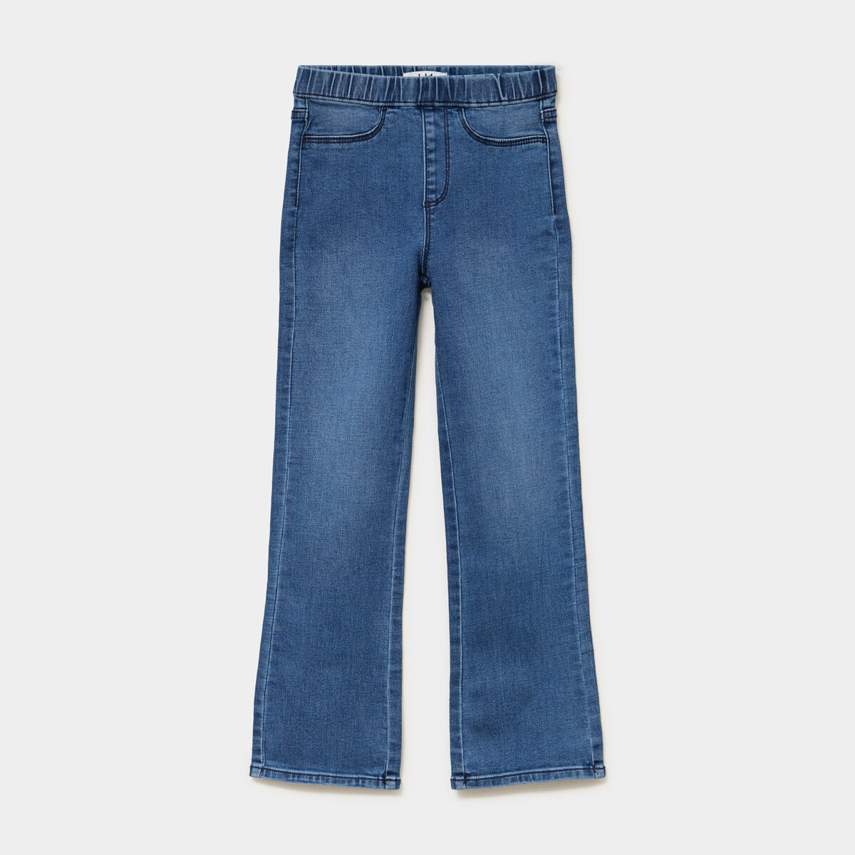 Jegging bootcut taille &eacute;lastiqu&eacute;e bleu clair fille