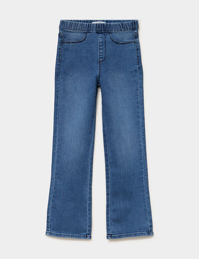 Jegging bootcut taille &eacute;lastiqu&eacute;e bleu clair fille