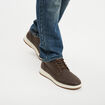 Baskets montantes &agrave; lacets marron homme