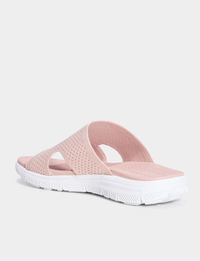 Chaussons mules confort rose femme