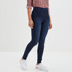 Jegging slim taille haute denim blue black femme